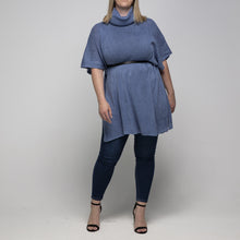 Load image into Gallery viewer, Cowl Neck Poncho | Egyptian Blue
