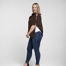 Load image into Gallery viewer, THSP1033: Brown: Angie Poncho
