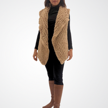 Load image into Gallery viewer, THSP1060: Camel: Plush Faux Fur Vest
