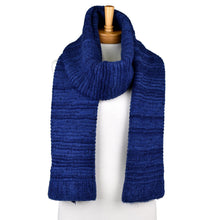 Load image into Gallery viewer, THSS2066: Navy: Two tone Stripe Scarf
