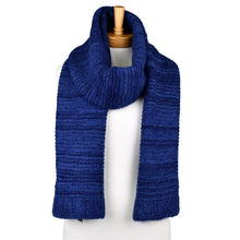 Load image into Gallery viewer, THSS2066: Navy: Two tone Stripes Scarf
