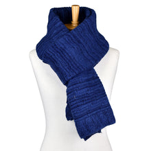 Load image into Gallery viewer, THSS2066: Navy: Two tone Stripes Scarf
