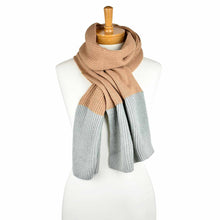 Load image into Gallery viewer, Two Colour Loop Through Scarf | Brown Grey
