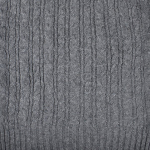 Braid Knitted Scarf | Grey