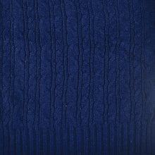 Load image into Gallery viewer, THSS2257: Navy: Braid Knitted Scarf
