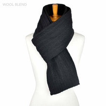 Load image into Gallery viewer, THSS2258: Black: Braid Knitted Scarf
