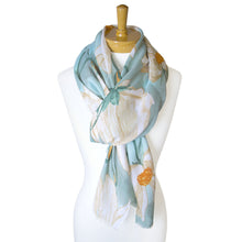 Load image into Gallery viewer, THSS2322: Sage: Japanese Windflower Scarf
