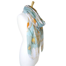 Load image into Gallery viewer, THSS2322: Sage: Japanese Windflower Scarf
