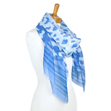 Load image into Gallery viewer, THSS2341: Blue: Animal Border Scarf
