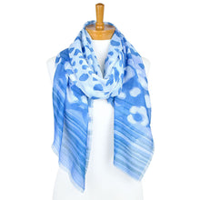 Load image into Gallery viewer, THSS2341: Blue: Animal Border Scarf

