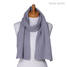Load image into Gallery viewer, THSS2433: Grey: Twisted Rib Stitch Scarf
