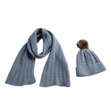 Load image into Gallery viewer, THSS2434: Duck Egg Blue: Cable Rib Scarf
