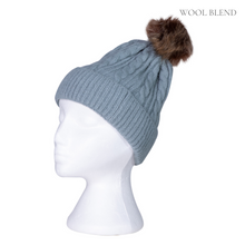 Load image into Gallery viewer, THSS2434HX: Duck Egg Blue: Cable Rib Beanie
