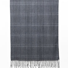 Load image into Gallery viewer, THSS2517: Black: Glen Check Scarf
