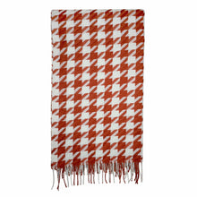 Load image into Gallery viewer, THSS2542: Red: Big Houndstooth Scarf
