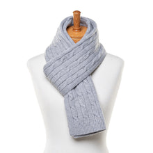 Load image into Gallery viewer, Braid Knit Scarf | Grey

