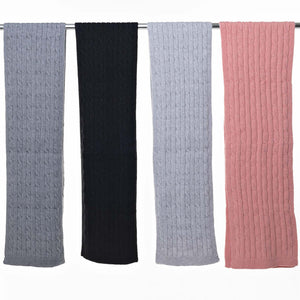 Braid Knit Scarf | Grey