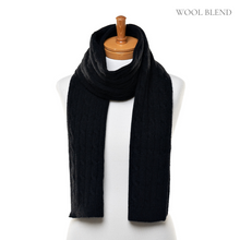 Load image into Gallery viewer, Braid Knit Scarf | Black
