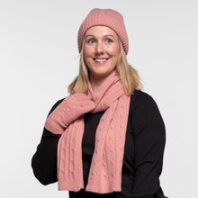 Load image into Gallery viewer, THSS2552HX: Blush Pink : Braid Knit Scarf

