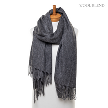 Load image into Gallery viewer, THSS2562: Charcoal: Luxe Soft Plain Scarf
