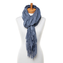 Load image into Gallery viewer, THSS2562: Slate Blue Grey: Luxe Plain Scarf
