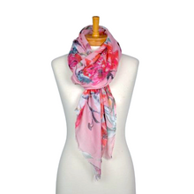 Load image into Gallery viewer, THSS2564: Pink: Mix Flower Scarf - J'adore Gifts 

