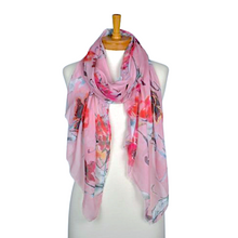 Load image into Gallery viewer, THSS2564: Pink: Mix Flower Scarf - J'adore Gifts 
