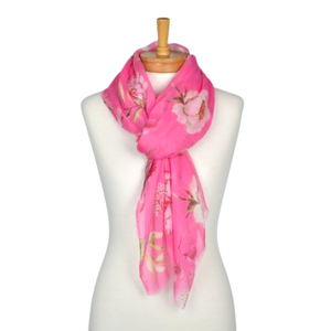Watercolour Flowers Scarf | Pink