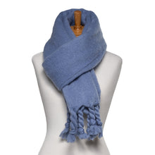 Load image into Gallery viewer, THSS2641: Blue: Chunky Plain Scarf - J'adore Gifts 
