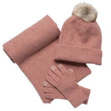 Load image into Gallery viewer, THSS2661HX: Winter Pink: Pattern Rib Knit Beanie
