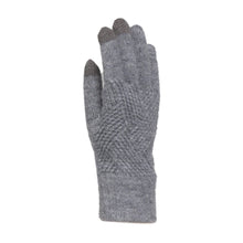 Load image into Gallery viewer, THSS2664GX: Medium Grey: Pattern Rib Knit Gloves
