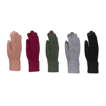 Load image into Gallery viewer, THSS2664GX: Medium Grey: Pattern Rib Knit Gloves
