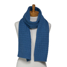 Load image into Gallery viewer, THSS2665: Coral Blue: Cable Knit Scarf
