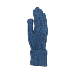 THSS2665GX: Coral Blue: Cable Knit Gloves