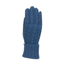 Load image into Gallery viewer, THSS2665GX: Coral Blue: Cable Knit Gloves
