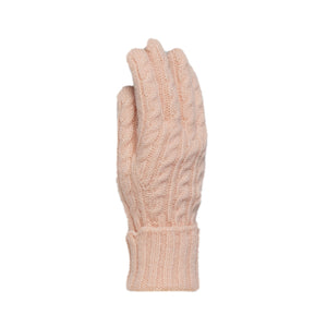 THSS2666GX: Peach : Cable Knit Gloves
