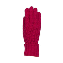 Load image into Gallery viewer, THSS2667GX: Hot Pink: Cable Knit Gloves

