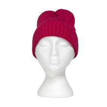 Load image into Gallery viewer, THSS2667HX: Hot Pink: Cable Knit Beanie
