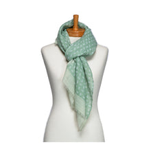 Load image into Gallery viewer, THSS2677: Mint: Little Paisley Monogram Scarf - J'adore Gifts 

