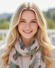 Load image into Gallery viewer, THSS2689: Beige: Pineapple Scarf
