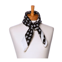 Load image into Gallery viewer, THSS2690: Black: Floral Dots Border Scarf - J'adore Gifts 
