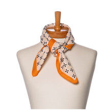 Load image into Gallery viewer, THSS2692: Tangerine: Floral Dots Border Scarf - J'adore Gifts 
