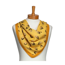 Load image into Gallery viewer, THSS2693: Marigold Yellow: Bell Flower Square Scarf - J'adore Gifts 
