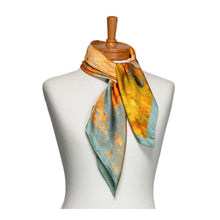Load image into Gallery viewer, THSS2704: Orange: Watercolour Square Scarf
