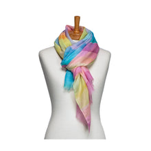 Load image into Gallery viewer, THSS2719: Multicolour: Rainbow Stripes Scarf
