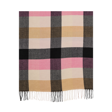 Load image into Gallery viewer, THSS2754: Pink: Crimped Plaid Scarf
