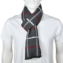 Load image into Gallery viewer, THSS2759: Grey: Reversible Checkered Scarf
