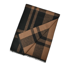 Load image into Gallery viewer, THSS2761: Camel: Reversible Plaid Check Scarf
