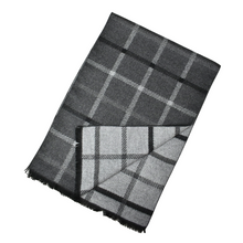 Load image into Gallery viewer, THSS2762: Grey: Reversible Plaid Checked Scarf
