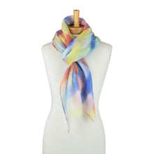 Load image into Gallery viewer, THSS2805: Rainbow: Pastel Plaid Scarf
